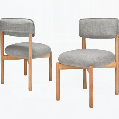 Chaise de salle à manger moderne en bois (ensemble de 2)