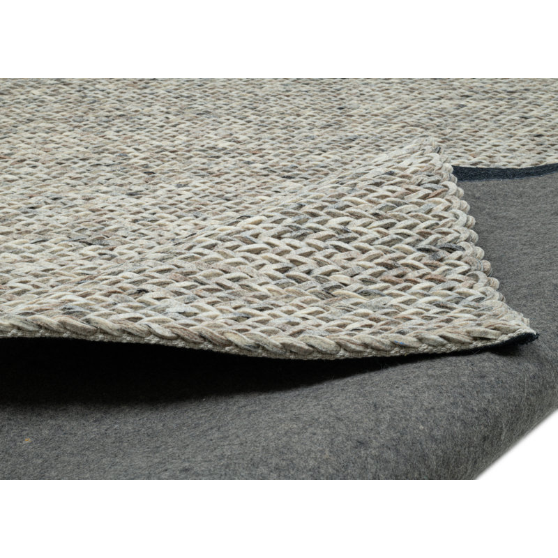 Pinard Hand Woven Wool Beige Indoor Rug, Rectangle 170 x 240cm