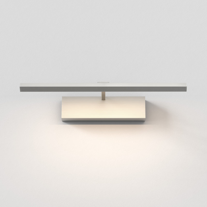 Mondrian LED Wall Mounted Picture Light, Matt Nickel, 2.36" H x 15.75" W x 7.4" D