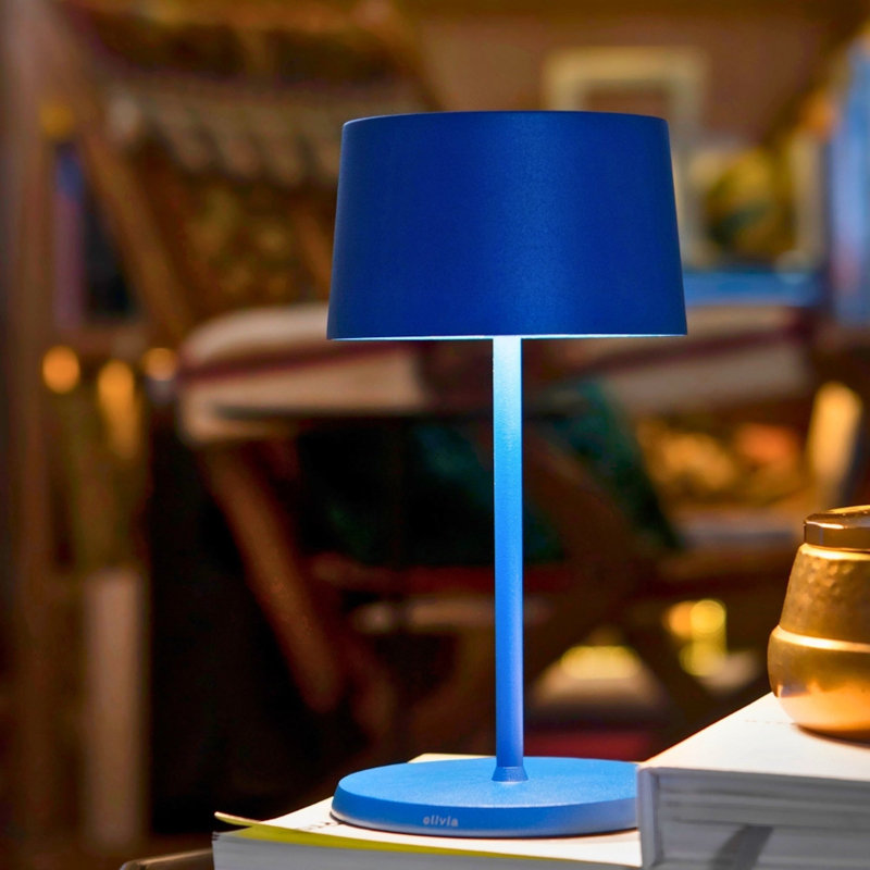 Olivia Pro Mini Table Lamp, Capri Blue