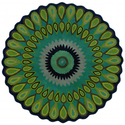 Tapis géométrique touffeté à la main Ebright