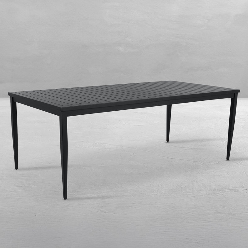 Brookings Wrought Aluminum Dining Table, Midnight