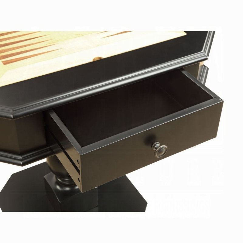 Table de jeu multi L 28 po Bishop, Noir
