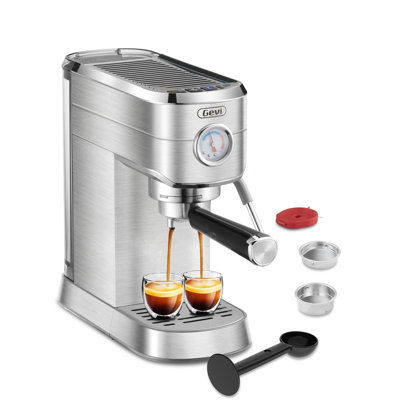 The 2in1 Compact Espresso Machine Maker With Milk Frother  Brewer