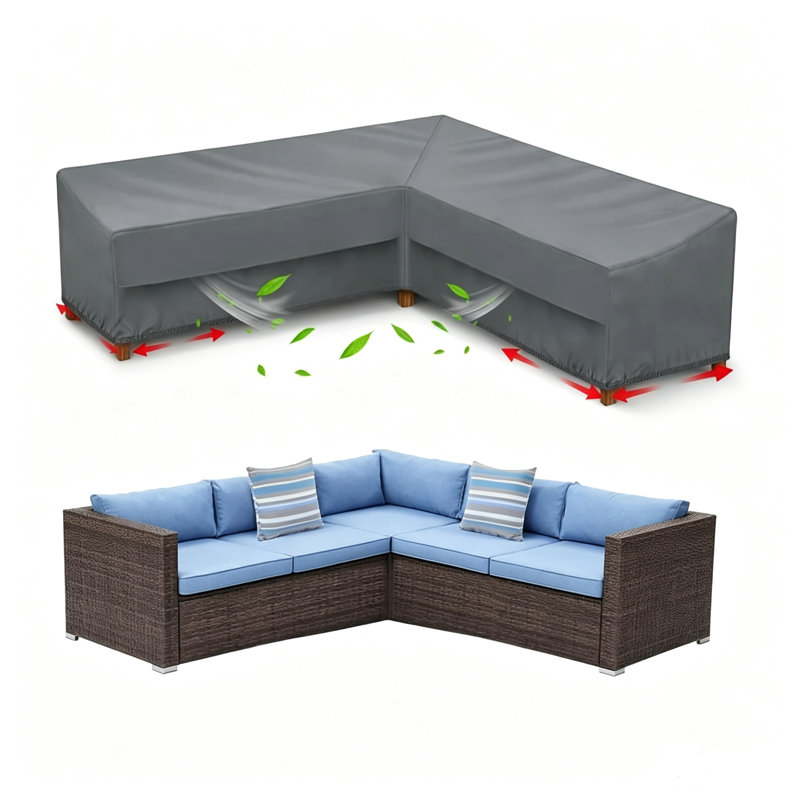 Housse imperméable robuste pour canapé modulaire en V imperméable