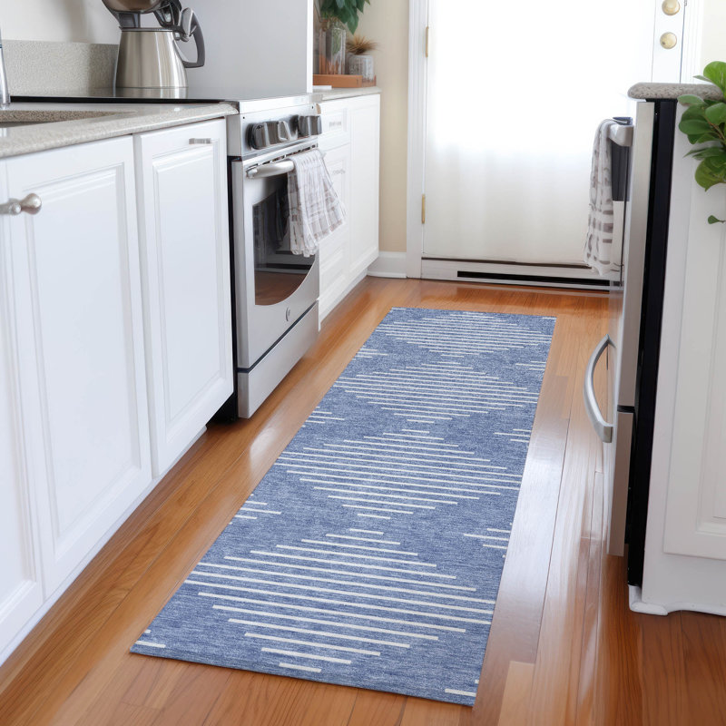 Tapis intérieur / extérieur lavable à la machine Chayden ACN1016, Tapis de couloir 2 pi 3 po x 7 pi 6 po