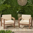 Chaise d'extérieur avec coussins Kesia