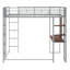 Lit mezzanine simple en métal avec 2 tablettes et un bureau-662005126