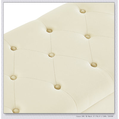 Tufted Bench with Storage Simple design, comfortable and durable, multi-functional bench