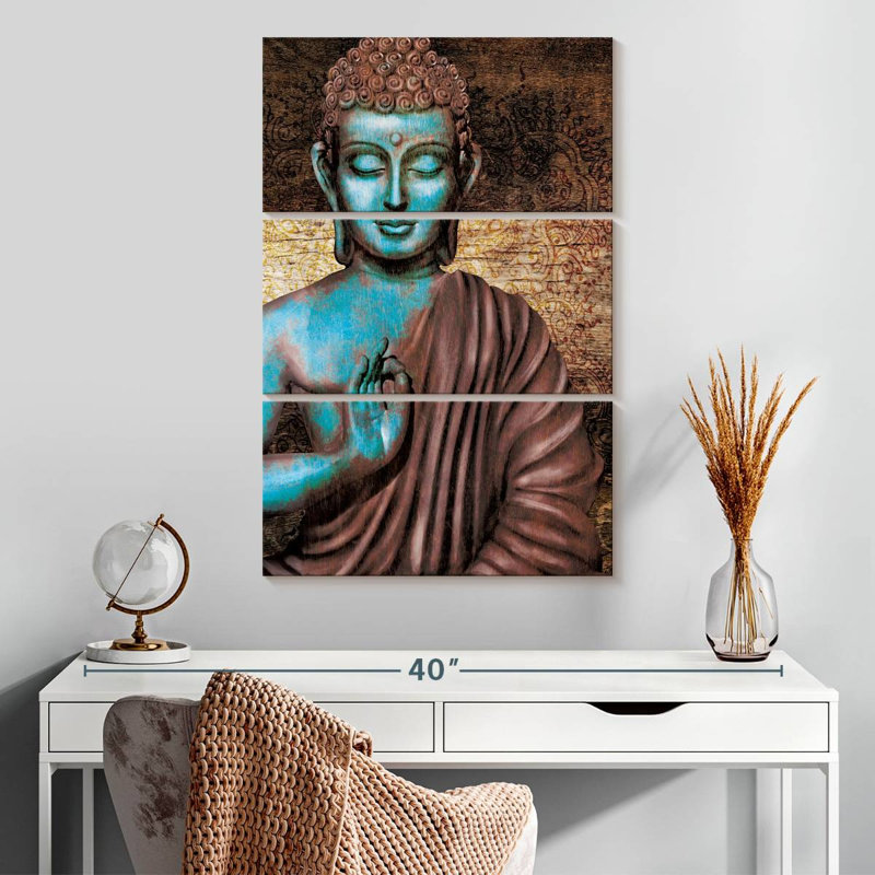 Bouddha antique Leisha I, H 32 po x l 20 po