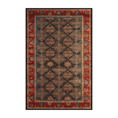 Machine Washable Art Deco Brown Area Rug