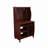 Versatile Mahogany Utility Cart with Locking Castors and Multiple Shelves-448959332