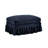 Chenille Ottoman With Detachable Ruffles Pleats Skirts Foot Stool Living Room Ottoman-447905187