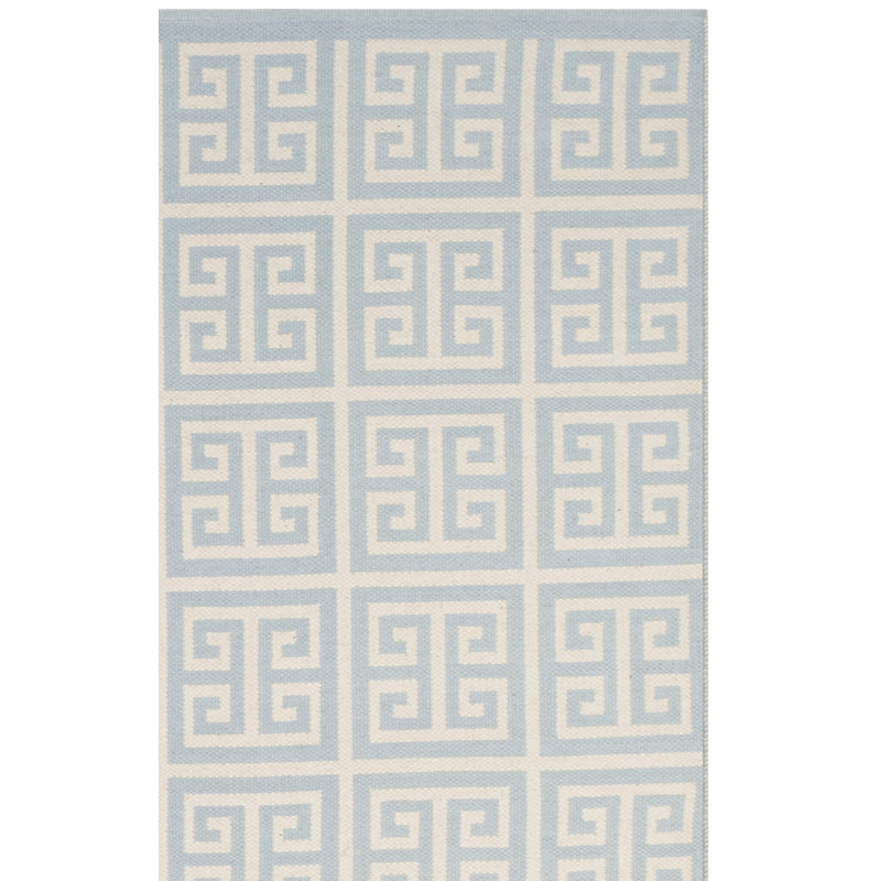 Tapis géométrique en coton tissé à la main Royalton, Rectangle 3 pi x 5 pi