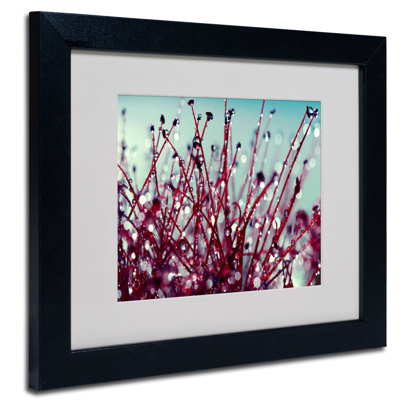 Morning Tunes Abstract Framed Canvas Art in Black Frame