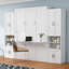 Lit escamotable avec 2 tablettes de rangement latérales-188454062