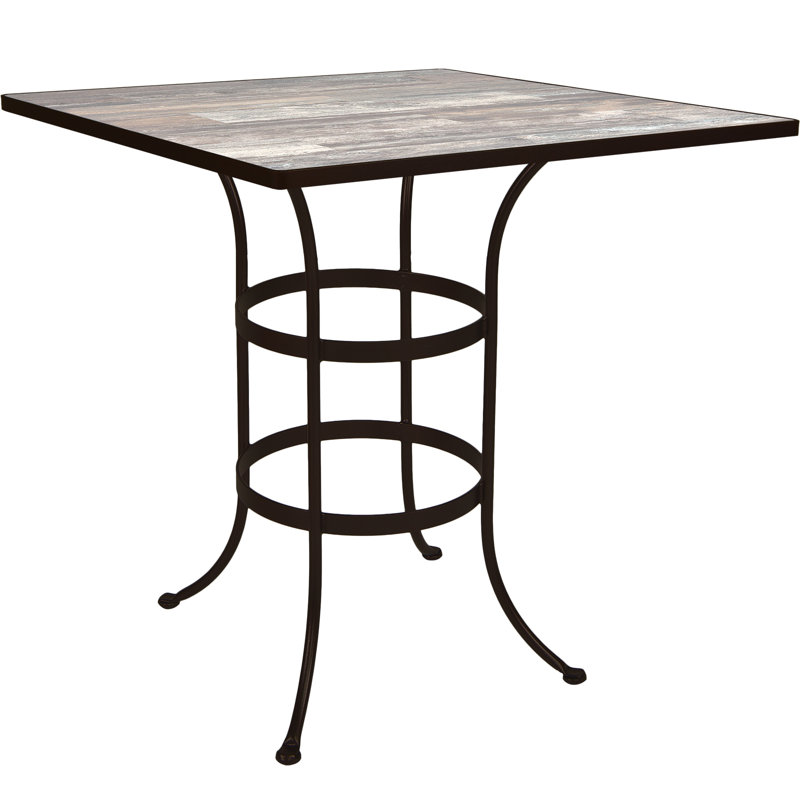 Tables Outdoor Square Bar Table, Graphite, Venice Beach