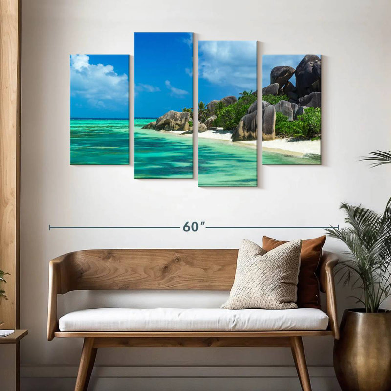 Gillard Seychelles, île de La Digue, H 32 po x l 52 po