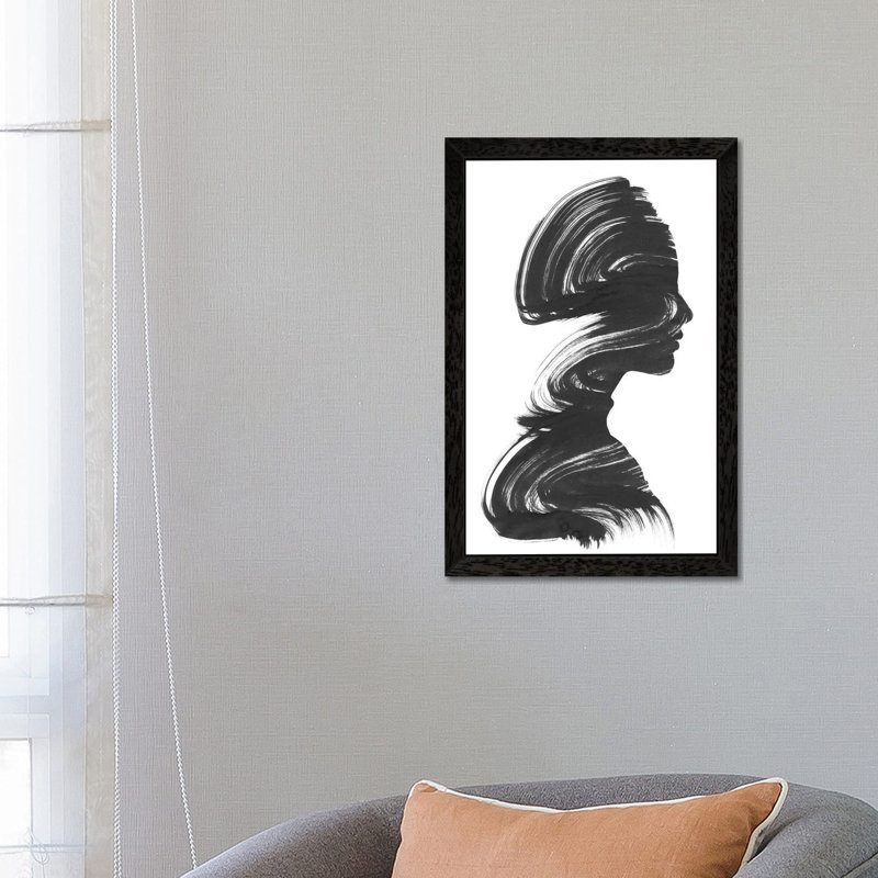 See by Andreas Lie - 1 Piece Wall Art on Canvas, 66.04 cm H x 45.72 cm W, Black  Floater Framed