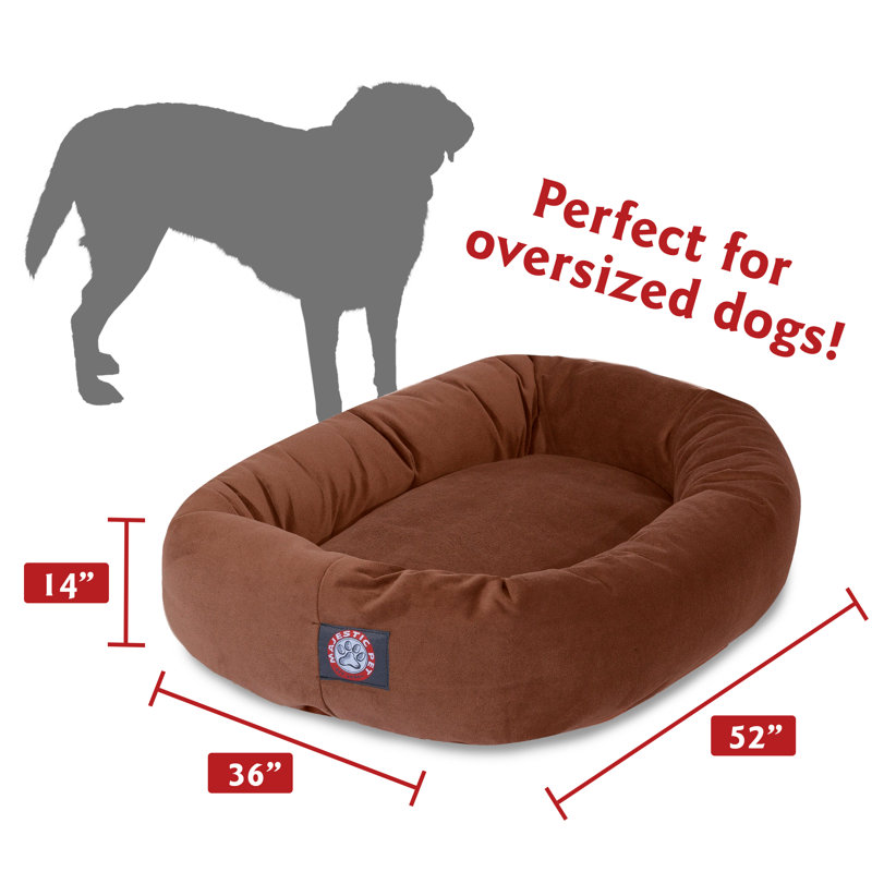 Traversin pour chien, Très grand (l 36 po x P 52 po x H 14 po), Rouille