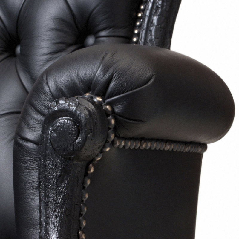 Smoke Leather Armchair