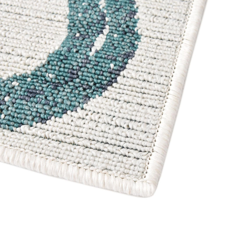 Outdoor Ayton Area Rug Ivory Color, Rectangle 5'3" x 8'