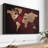 " Maroon World Map Wall Art "-565614701