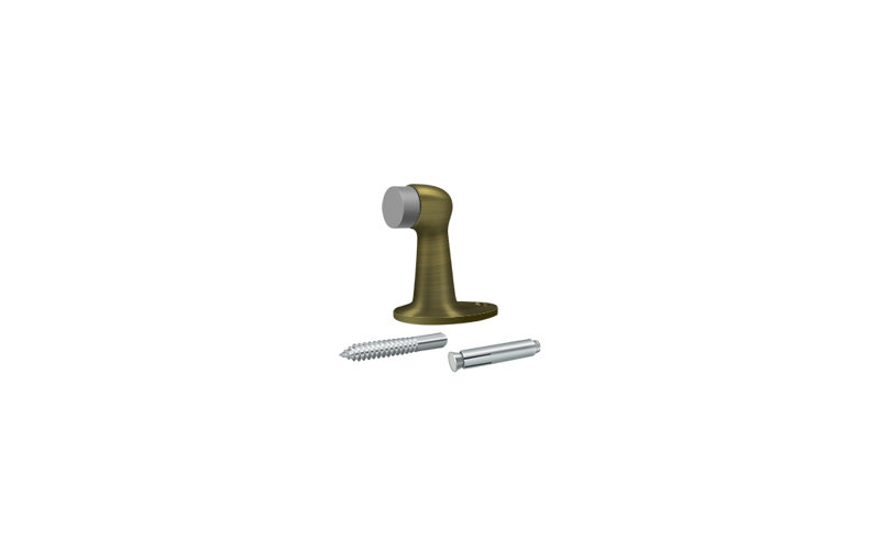 Door Stop, Antique Brass