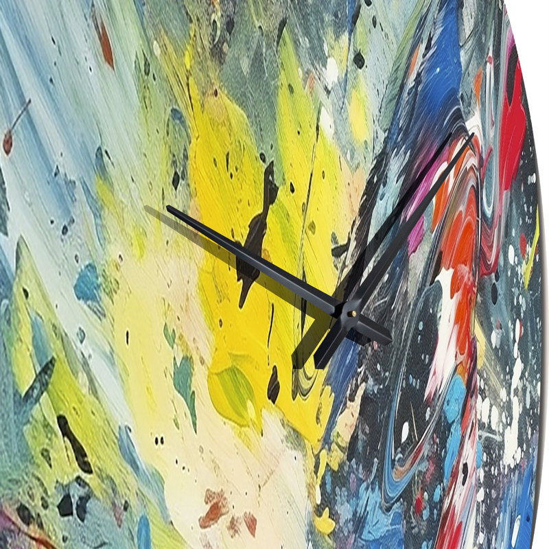 Horloge murale contemporaine Contemporary Abstract Expressionism II, Moyenne