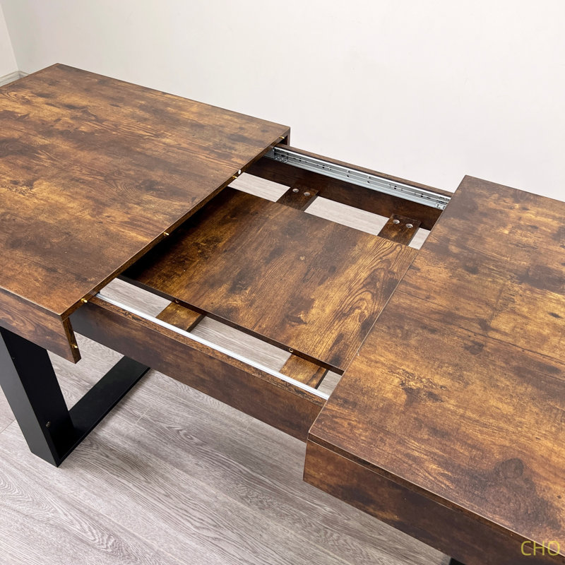 Table de salle à manger extensible pour 6 8 10, table de cuisine en bois de ferme moderne, table de conférence longue et extensible