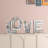 Tench 35.43" Modern Mirrored Console Table and LOVE Letter Mirror Set Ultra‑Modern Contemporary Glam Stylish