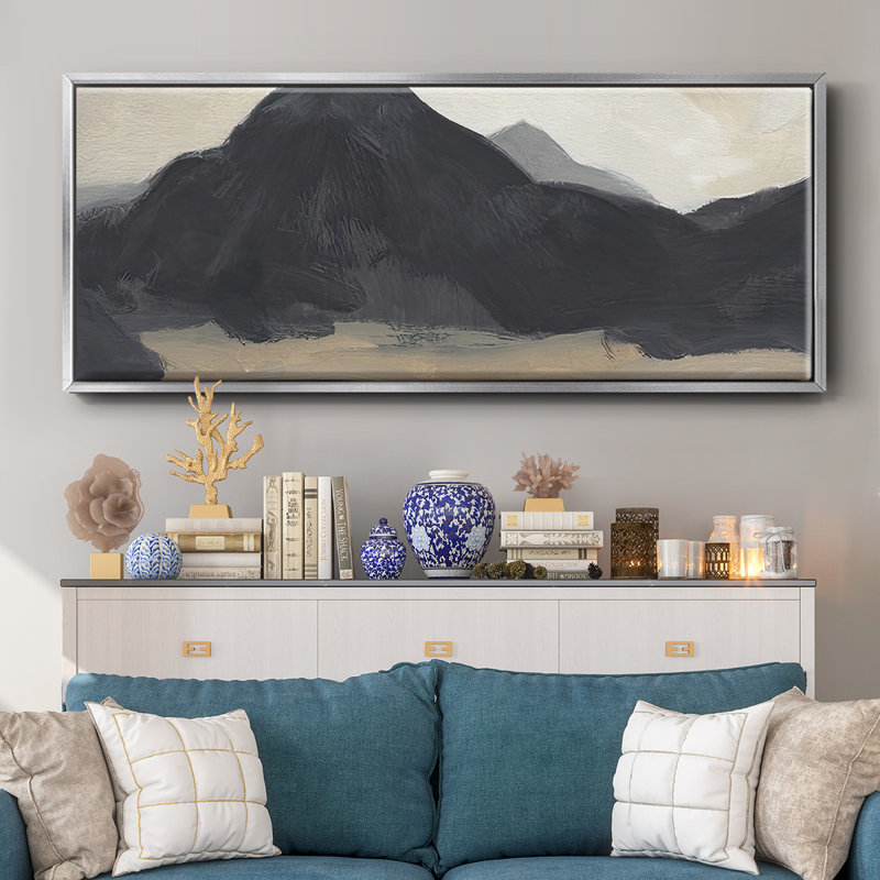 Mountain Range VII- Framed Canvas, 24" H x 60" W