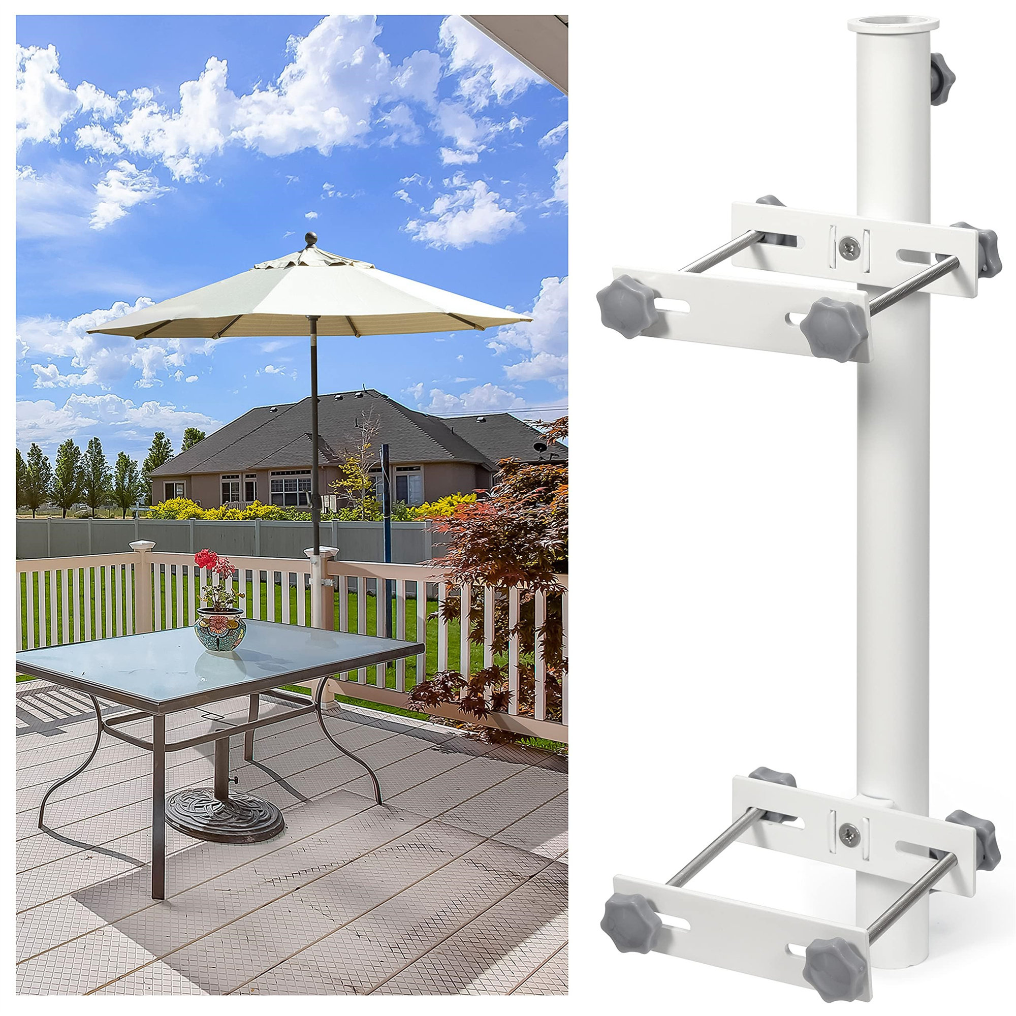 Arlmont & Co. Deck Umbrella Stand, Non-Slip Patio Umbrella Stand ...