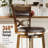 26” Vintage Upholstered Wood Counter Stool With Wide Back And Faux Leather Seat-863424949-863402591