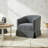 Upholstered Swivel Barrel Chair-806823571