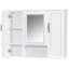Armoire à pharmacie 36 po, armoire de rangement murale pour salle de bain, armoire murale moderne avec miroir, armoire à miroir avec 3 portes (ne pas inclure le meuble-lavabo)-2099963359