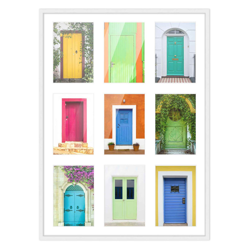 Cadre en bois, 5 po x 7 po, 17,5 po x 23,5 po, Blanc
