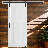 Modern 84" Five Panel Real Primed Door Slab with 6.6FT Sliding Hardware, Adjustable Floor Guide, Moisture-proof - Easy DIY Installation & Double-Layer Packaging Protection-111180660