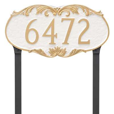 Charleston 1-Line Lawn Address Sign