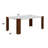 Hettie Engineered Stone Top & Brown Finish Dining Table W/Engineered Stone Top