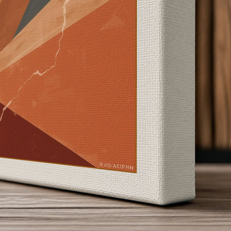 Angular Form Rising Modern - Wrapped Canvas, 36x24 - 91.4 x 61.0 cm, Cream Border