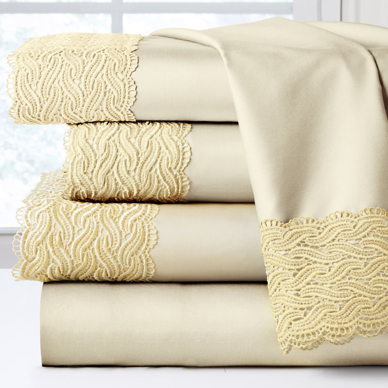 100% Cotton Sheet Set, Ecru, Twin
