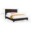 Lit plateforme tapissier moderne avec tête de lit ajustable, similicuir, blanc, grand-1247461255-1247461251
