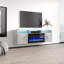 Meuble télé blanc avec foyer flottant 63 po Giza-1913120257