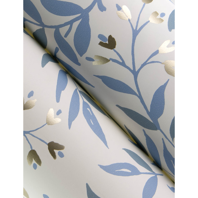 Papier peint Senna Budding Vines, Bleu