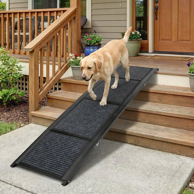 Rampe pliante pour chien 66 pouces pour voitures VUS et camions Capacité de charge de 150 lb pour chiens avec surface antidérapante