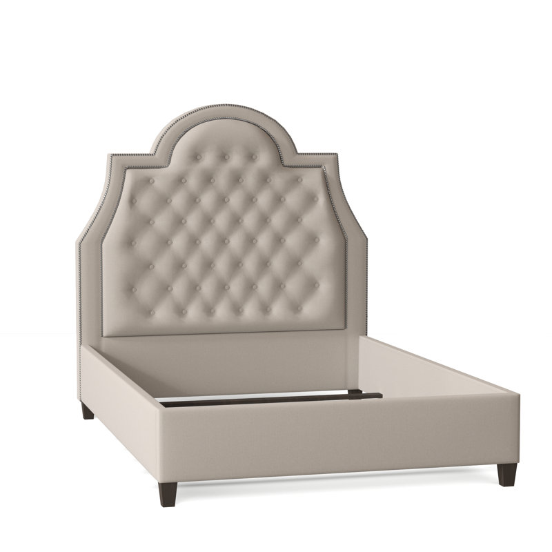 Amanda Upholstered Bed, Wismar Burlap, Natural, Full