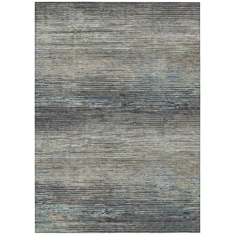 Tapis intérieur / extérieur gris Teya , 5' x 7'6"