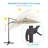 Destinnie 120'' Lighted Cantilever Umbrella-457697187