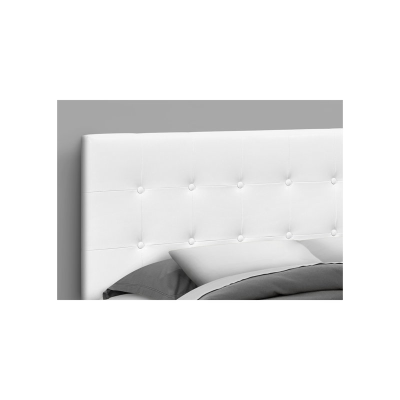 Devinna Bed, Headboard Only, Bedroom, Upholstered, Pu Leather Look, Transitional, White, Queen